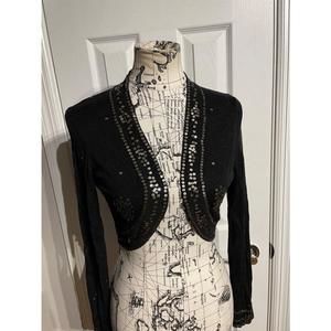 Etoile Silk Bolero Shrug Embellished Vintage Y2K Sequins whimsygoth shrug cover